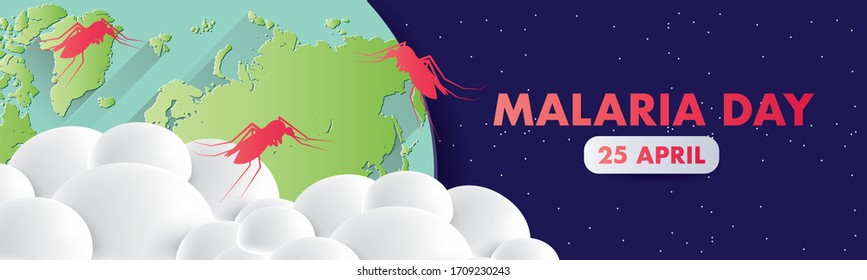 World Malaria Day logo icon design, vector illustration. Malaria Day vector banner and poster design.