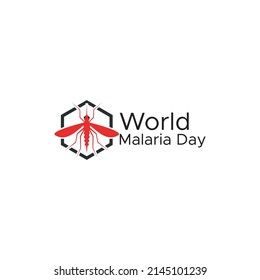 world malaria day logo illustration vector graphic