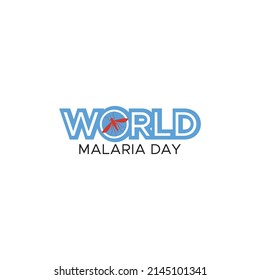 world malaria day logo illustration vector graphic