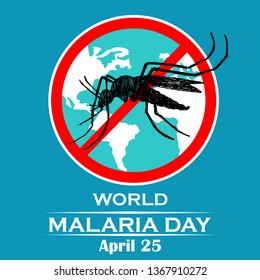 World Malaria Day with no Mosquito sign