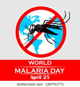 World Malaria Day with no Mosquito sign