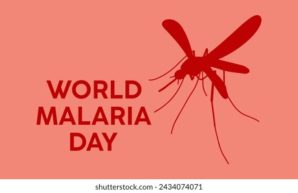 World Malaria Day Observed every year of April 25, Vector banner, flyer, poster and social medial template design.