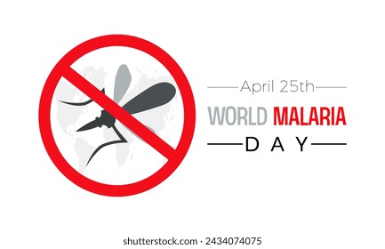 Día Mundial de la Malaria Celebrado cada año el 25 de abril, banner vectorial, volante, póster y diseño de plantilla de medios sociales.