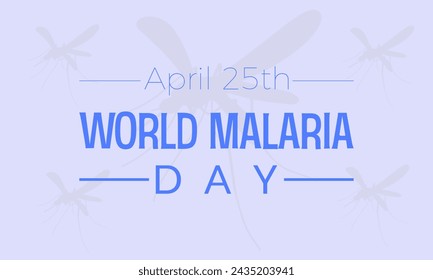 World Malaria Day Observed every year of April 25, Vector banner, flyer, poster and social medial template design.