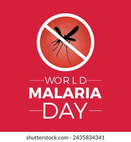 Día Mundial de la Malaria Celebrado cada año el 25 de abril, banner vectorial, volante, póster y diseño de plantilla de medios sociales.