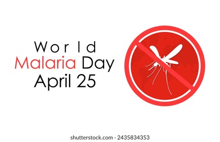 World Malaria Day Observed every year of April 25, Vector banner, flyer, poster and social medial template design.