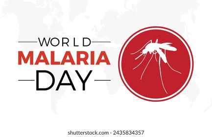 World Malaria Day Observed every year of April 25, Vector banner, flyer, poster and social medial template design.
