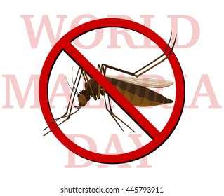 World malaria day poster with no mosquito illustration