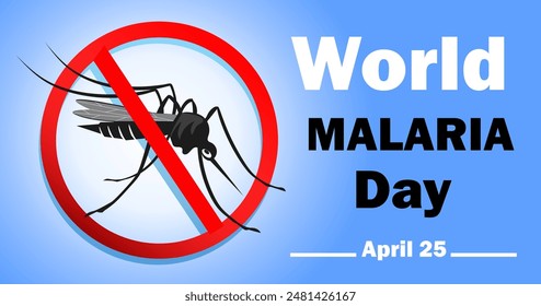 World Malaria Day poster. Vector illustration