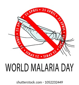World Malaria Day - suitable for greeting card, poster and banner. 
Vector illustration