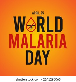 World Malaria Day Text Design Background.