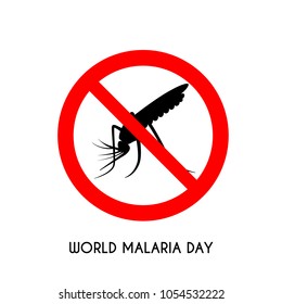 World malaria day, vector illustration, flat design