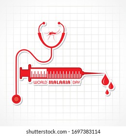 World Malaria Day Vector Illustration - 25 April, Suitable for greeting card, poster and banner.