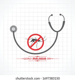 World Malaria Day Vector Illustration - 25 April, Suitable for greeting card, poster and banner.