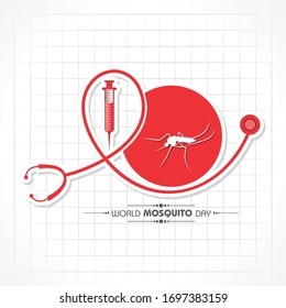 Ilustración vectorial del Día Mundial de la Malaria - 25 de abril, Apto para tarjeta de felicitación, afiche y pancarta.