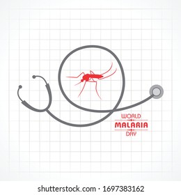World Malaria Day Vector Illustration - 25 April, Suitable for greeting card, poster and banner.