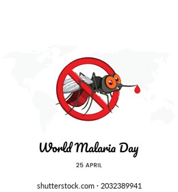 Día Mundial de la Malaria, Diseño de ilustraciones vectoriales.

