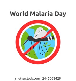 World Malaria Day Vector Illustration. Suitable for greeting card, poster and banner. Malaria and dengue vector design to raise awareness. flat style design