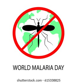 world malaria day, vector illustration
