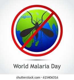 World Malaria Day Vector Illustration. Suitable for greeting card, poster and banner.