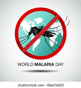 World Malaria Day, Vector Illustration,flat Design