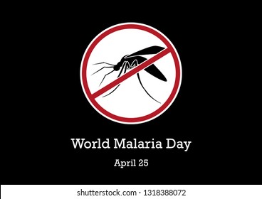 World Malaria Day vector. Mosquito vector illustration. Gnat silhouette. Stop mosquitoes images. Important day