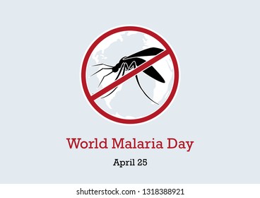 World Malaria Day vector. Mosquito vector illustration. Gnat silhouette. Stop mosquitoes images. Important day