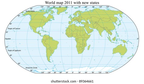 World Map With Equator Stock Vectors Images Vector Art