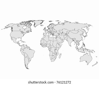 World Map Black And White Images Stock Photos Vectors Shutterstock