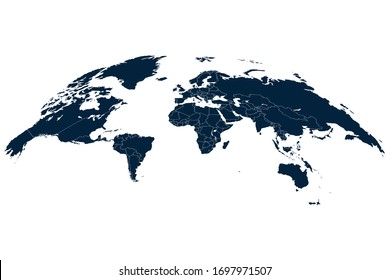 World map. 3D globe world map. Vector Illustration