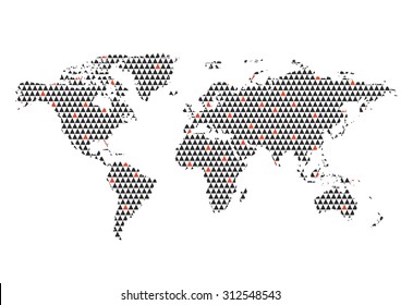 World map abstract