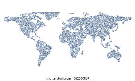 World map abstract