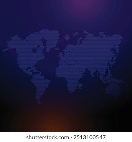 World Map Abstract banner with a world gradient map design