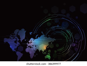 world map abstract image, vector illustration