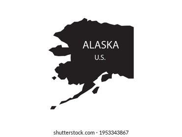 World map ALASKA us illustration. Vector picture. ALASKA us map.