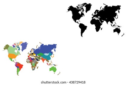 world map with all countries