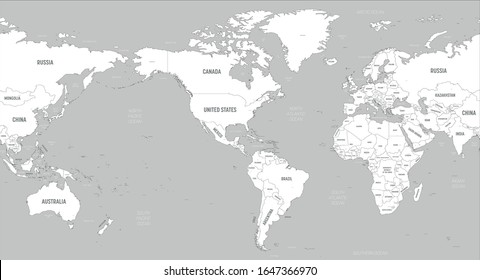 world map america centered white lands stock vector royalty free 1647366970 shutterstock