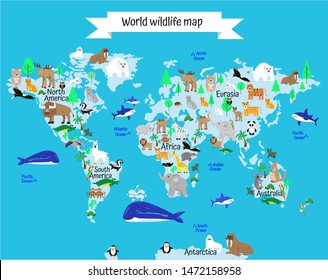 Biodiversity On Planet Earth Cartoon Wild Stock Vector (royalty Free 