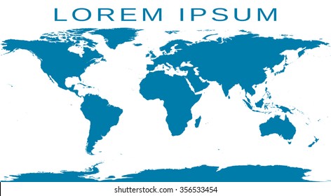 World map with Antarctica