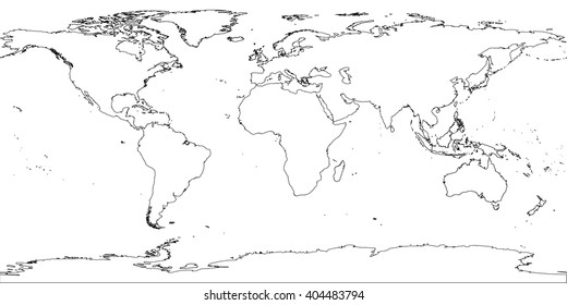 World map with Antarctica svg