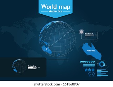 world map antarctica illustrator vector