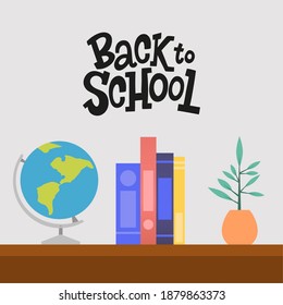 World map Back to school student picture - Vector