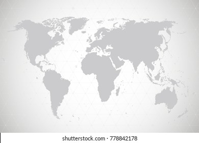 World map. Background geometry. Flat vector.