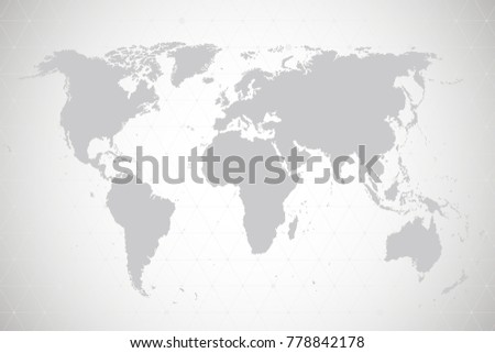 World map. Background geometry. Flat vector.