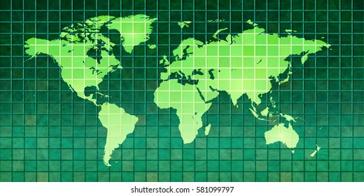 World map background Japanese paper