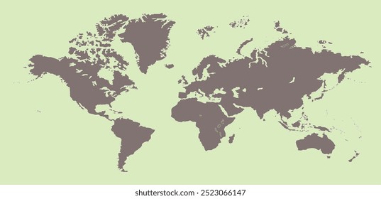 Fondo del mapa del mundo, mapa del mundo moderno, siluetas, todos los países, proyecto del mapa del mundo, mapa ilustrado de Vector