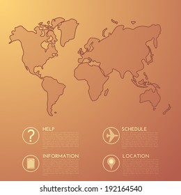 World map background. Vector eps10.