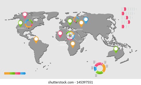 world map background vector illustration