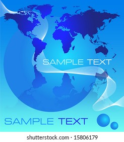 world map background - vector illustration