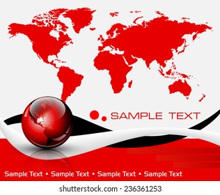 World map background - vector illustration